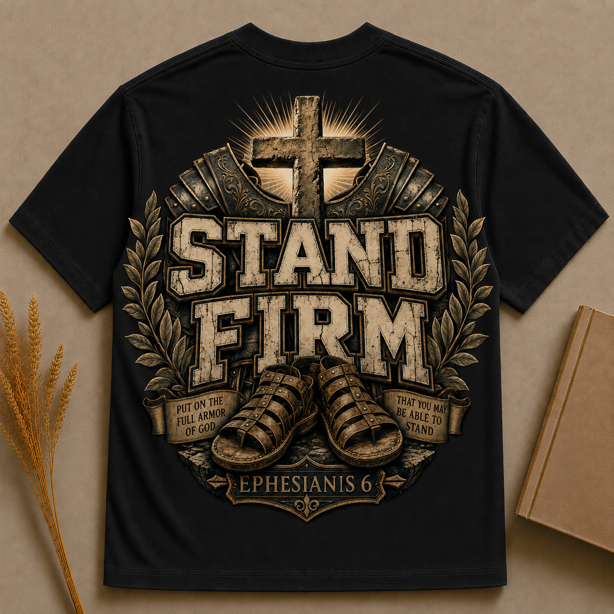 STAND FIRM | EPHESIAN 6 | Christian T-Shirt | Back Print