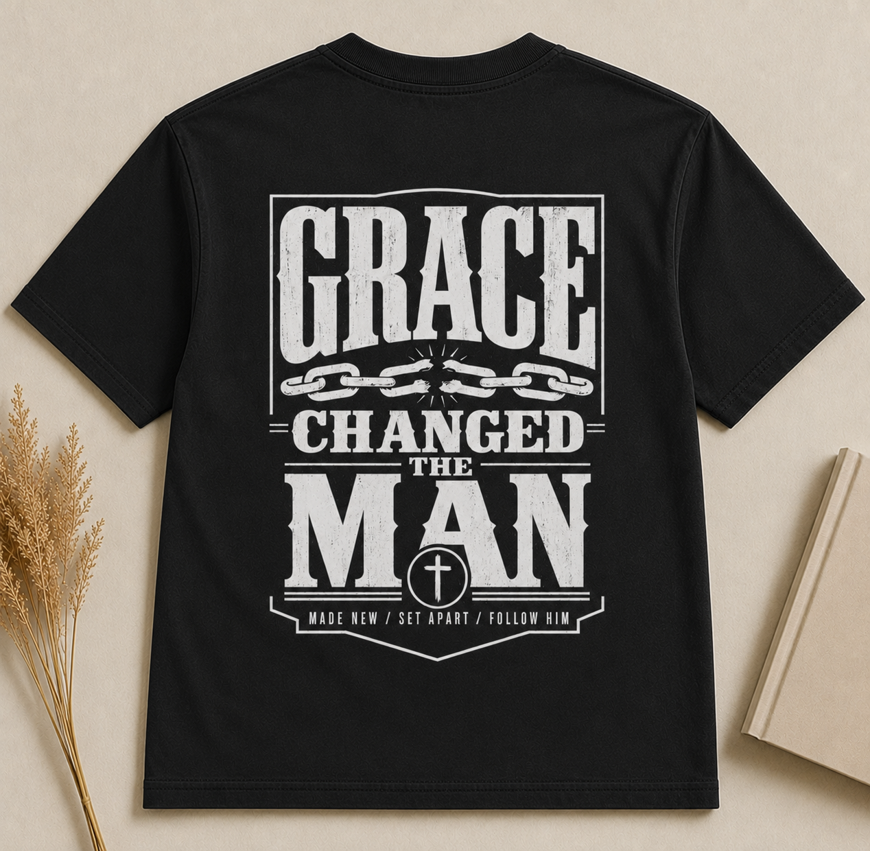 GRACE CHANGED THE MAN |  Christian T-Shirt | Back Print