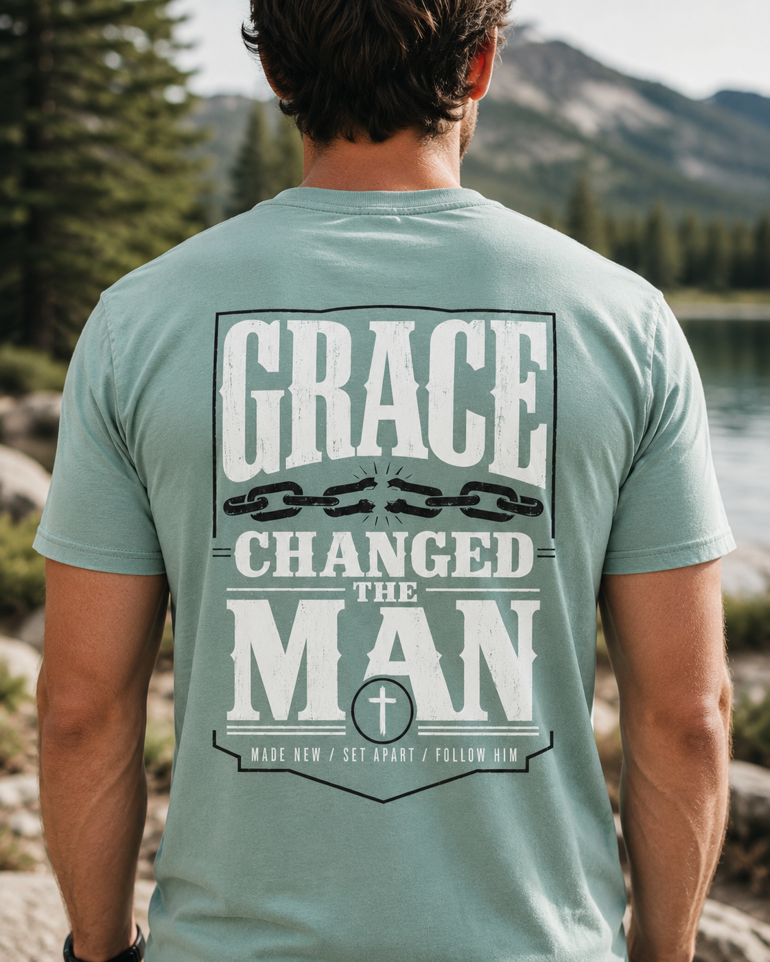 GRACE CHANGED THE MAN |  Christian T-Shirt | Back Print