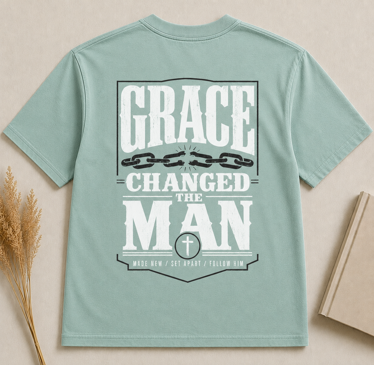 GRACE CHANGED THE MAN |  Christian T-Shirt | Back Print