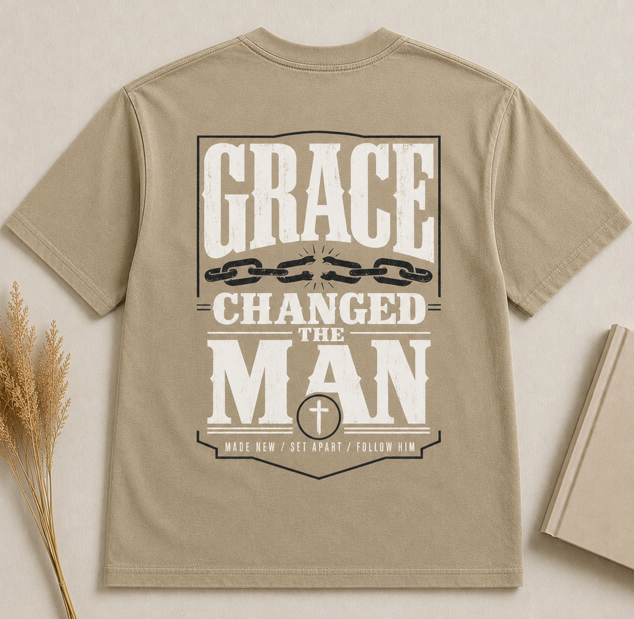 GRACE CHANGED THE MAN |  Christian T-Shirt | Back Print