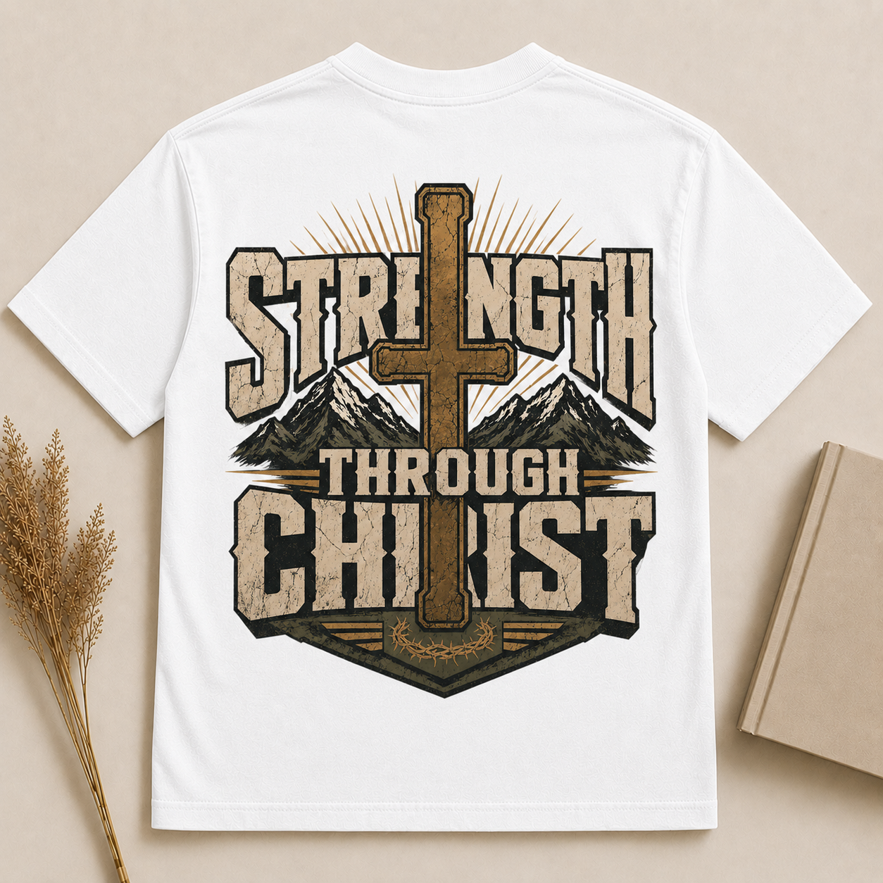 STRENGTH THROUGH CHRIST | Christian T-Shirt |  Back Print