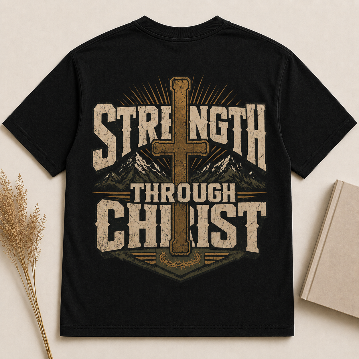 STRENGTH THROUGH CHRIST | Christian T-Shirt |  Back Print