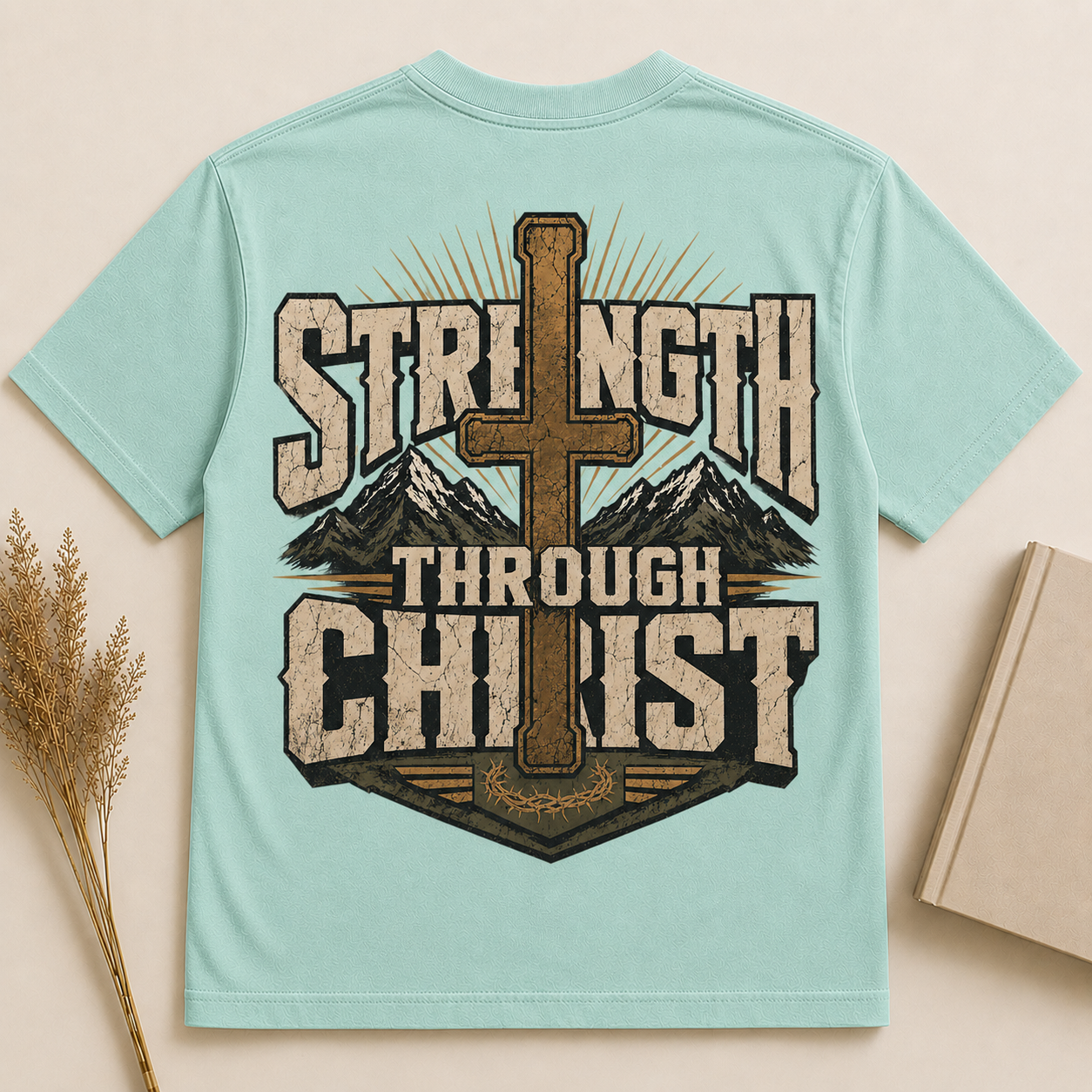 STRENGTH THROUGH CHRIST | Christian T-Shirt |  Back Print