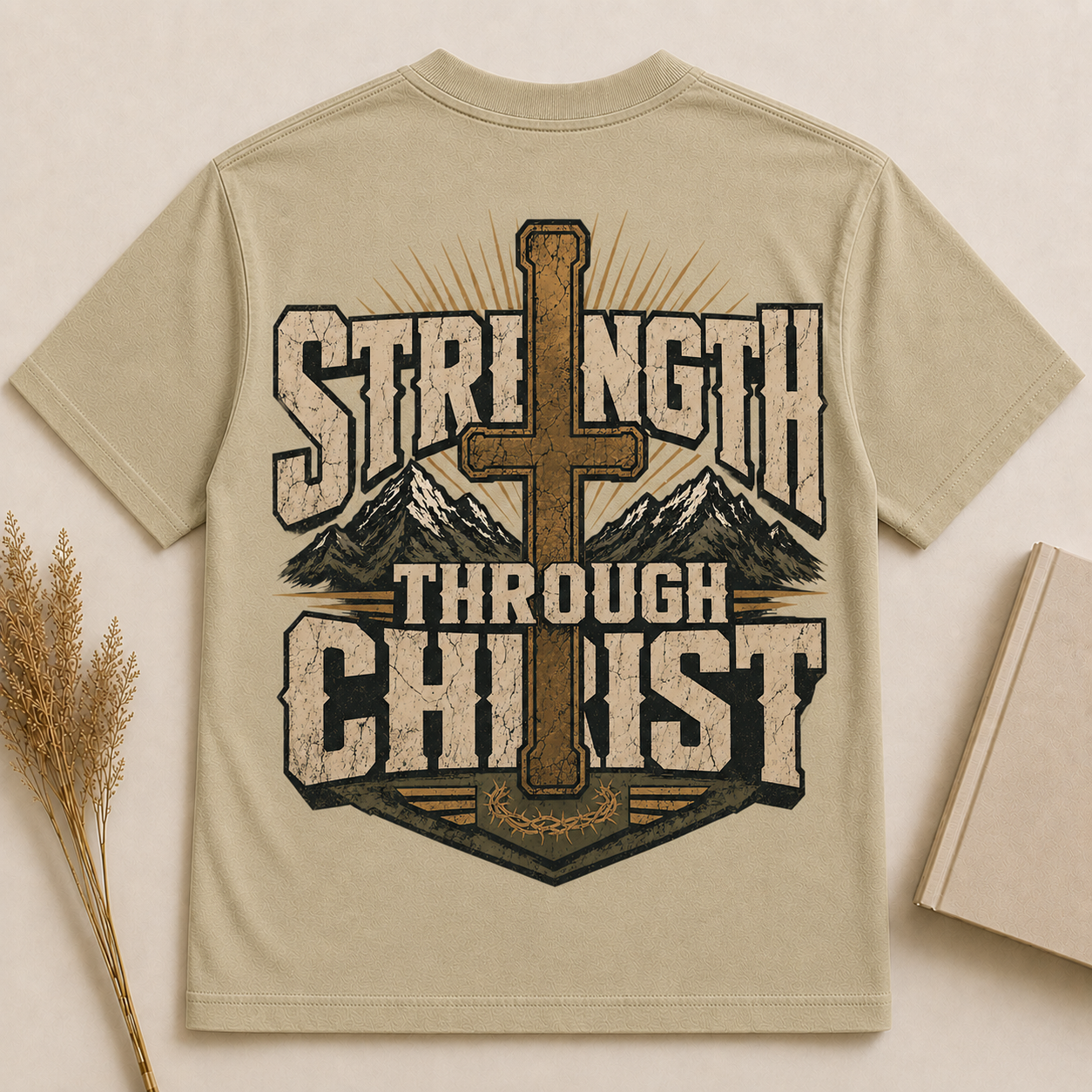 STRENGTH THROUGH CHRIST | Christian T-Shirt |  Back Print