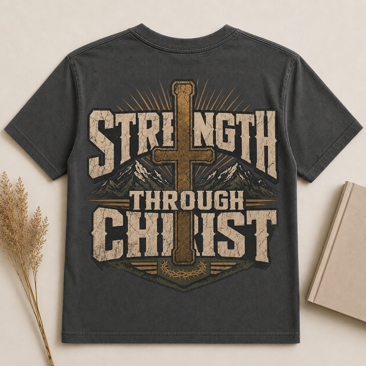STRENGTH THROUGH CHRIST | Christian T-Shirt |  Back Print