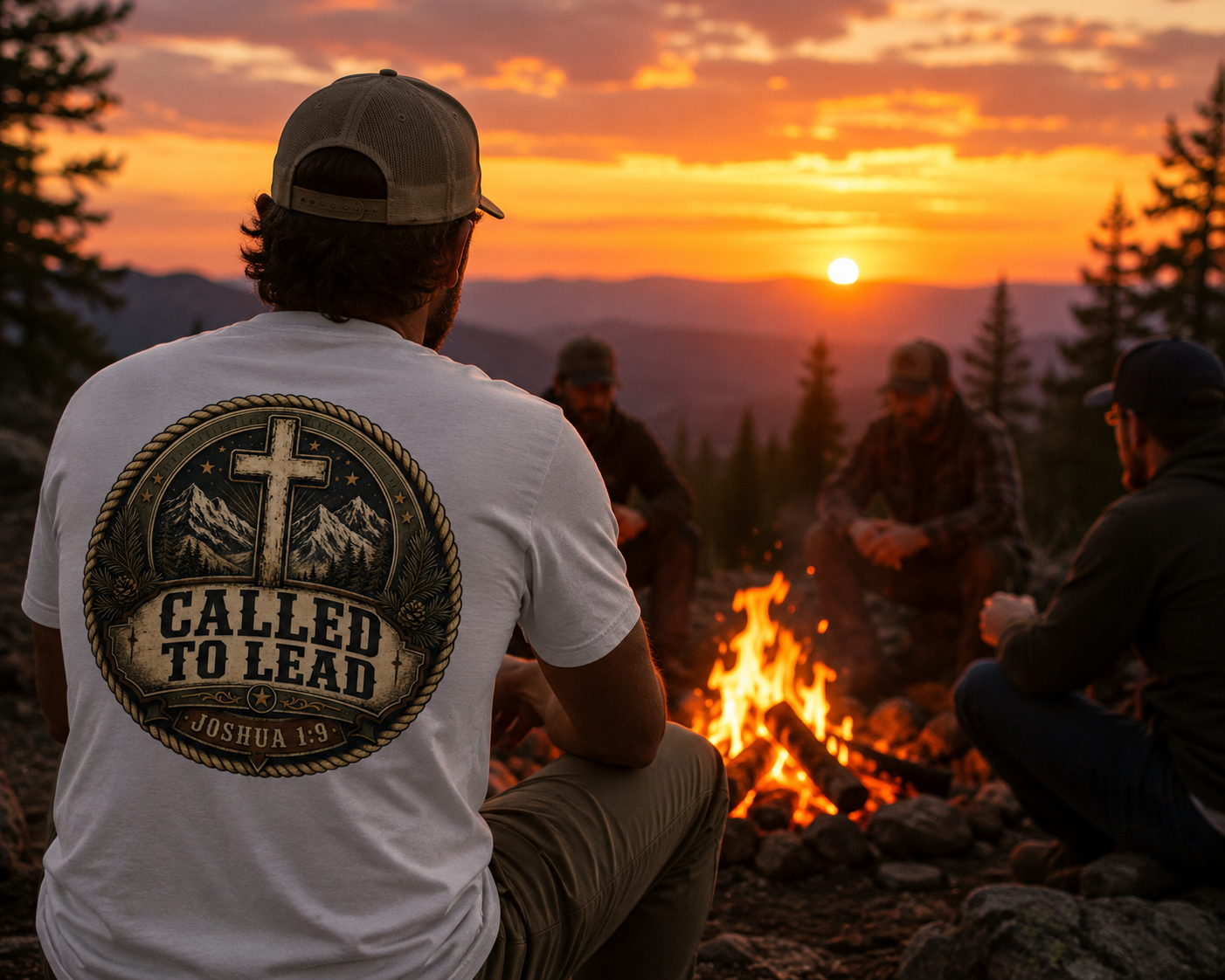 CALLED TO LEAD | Joshua 1:9 | Christian T-Shirt | Back Print