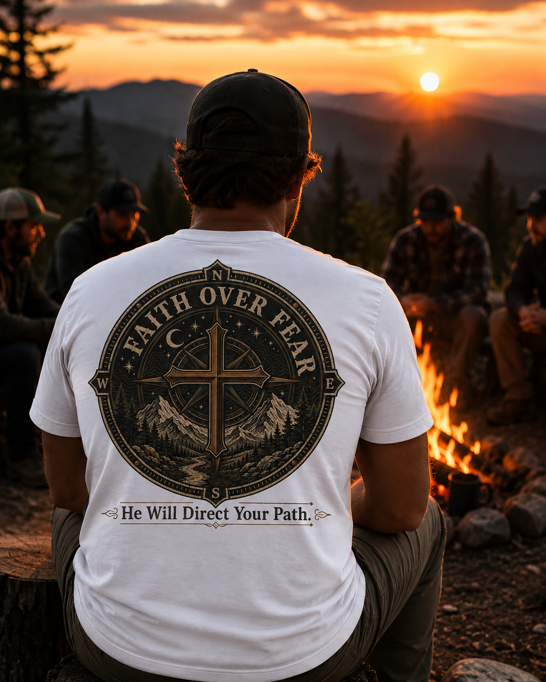 FAITH OVER FEAR | Christian T-Shirt | Back Print