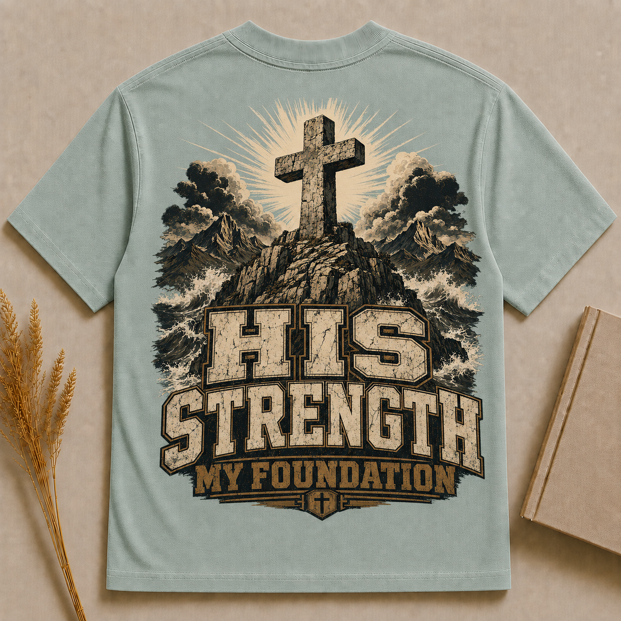 FOLLOW THE SHEPARD | Psalms 23 | Christian T-Shirt | Back Print