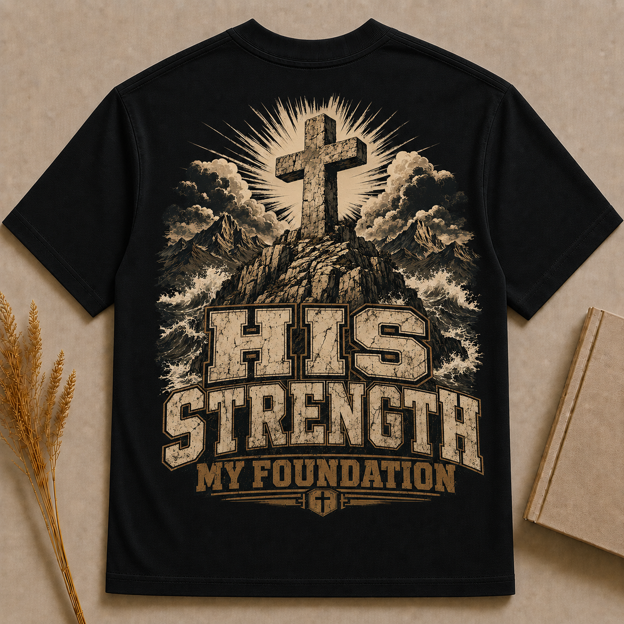 FOLLOW THE SHEPARD | Psalms 23 | Christian T-Shirt | Back Print