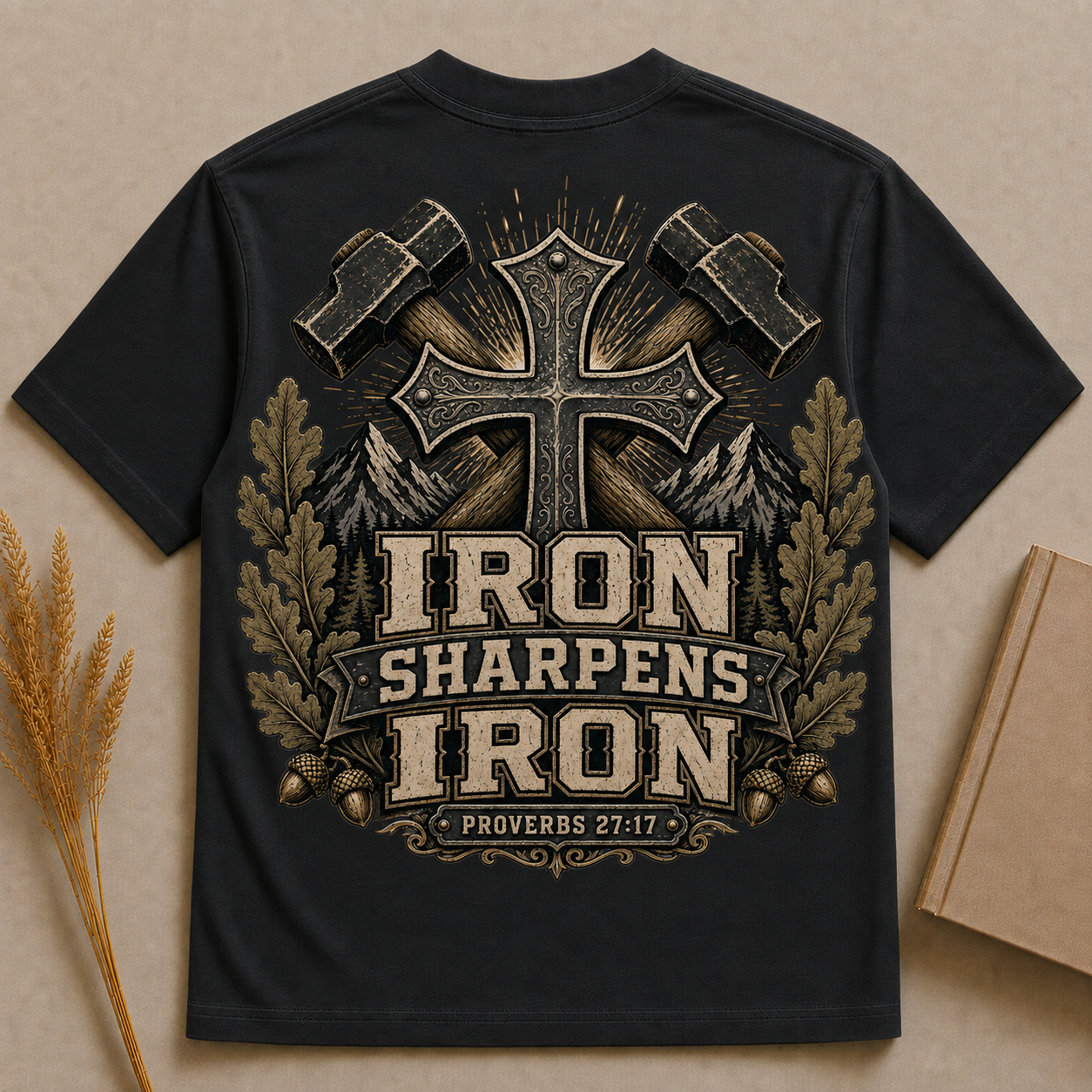 IRON SHARPENS IRON | Christian T-Shirt |  Back Print