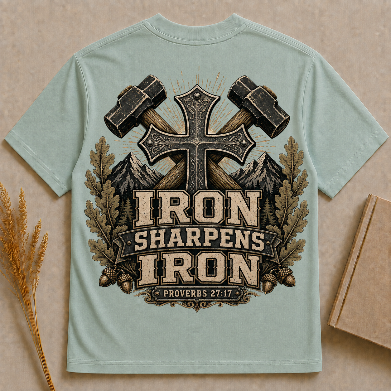IRON SHARPENS IRON | Christian T-Shirt |  Back Print