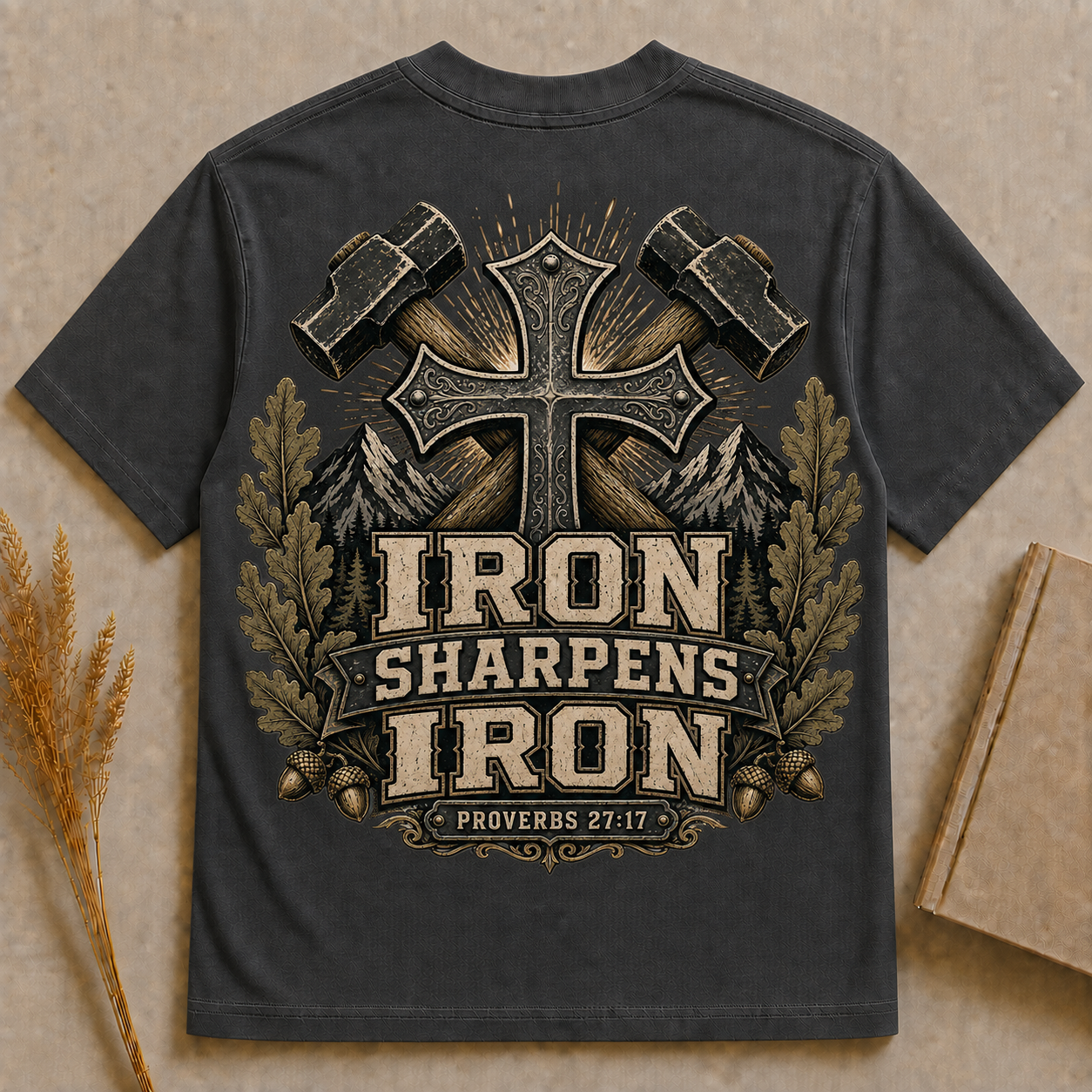 IRON SHARPENS IRON | Christian T-Shirt |  Back Print