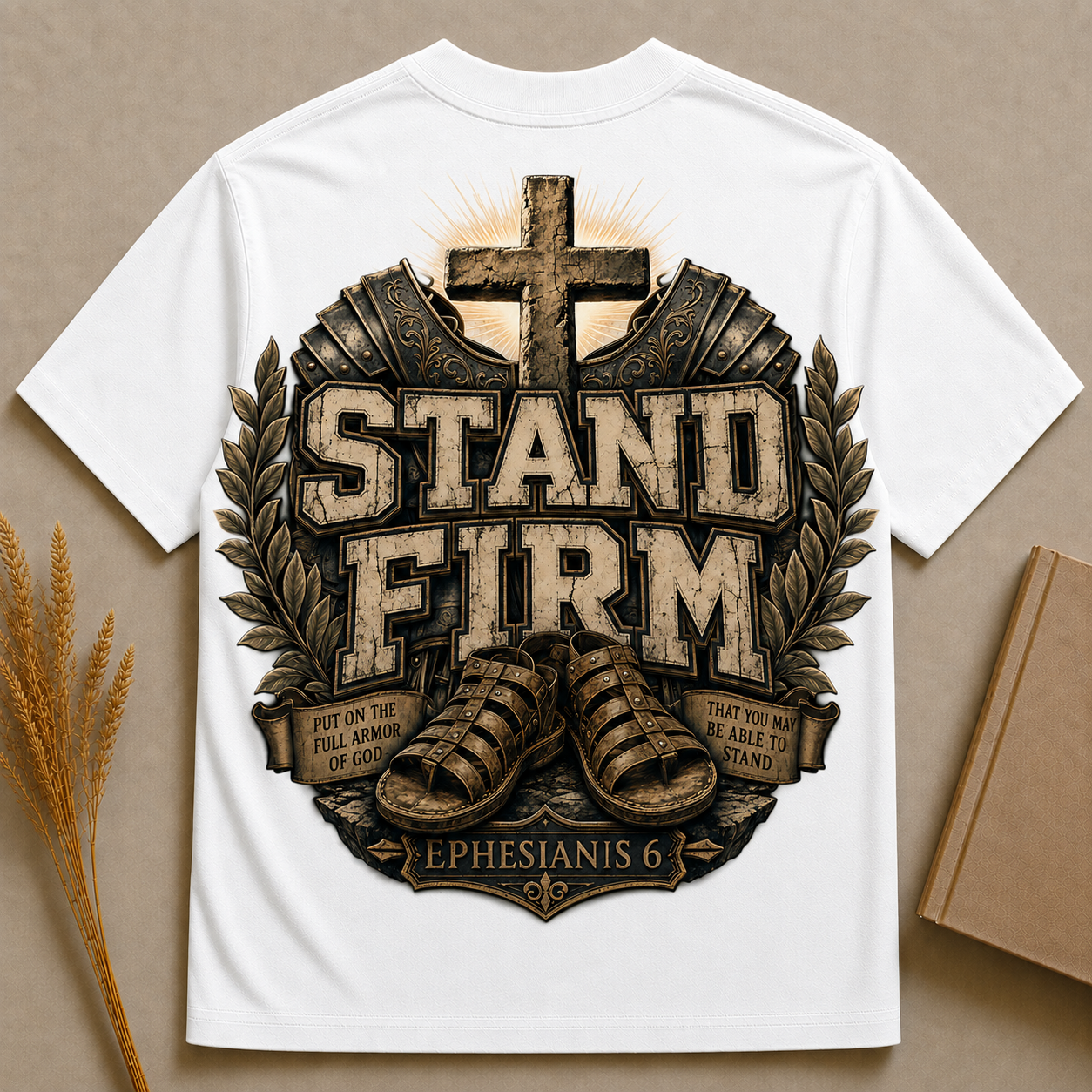 STAND FIRM | EPHESIAN 6 | Christian T-Shirt | Back Print