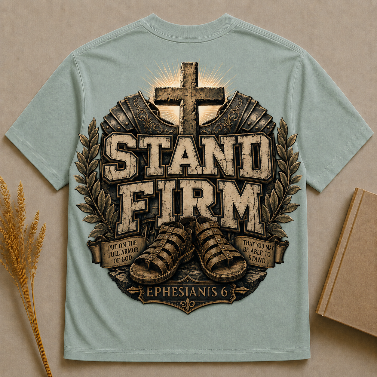 STAND FIRM | EPHESIAN 6 | Christian T-Shirt | Back Print