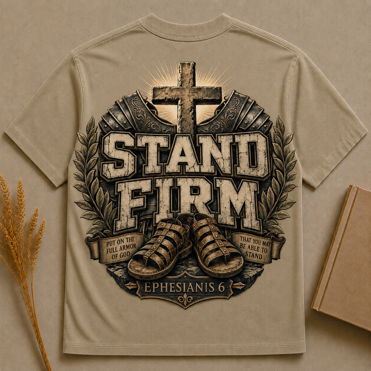 STAND FIRM | EPHESIAN 6 | Christian T-Shirt | Back Print