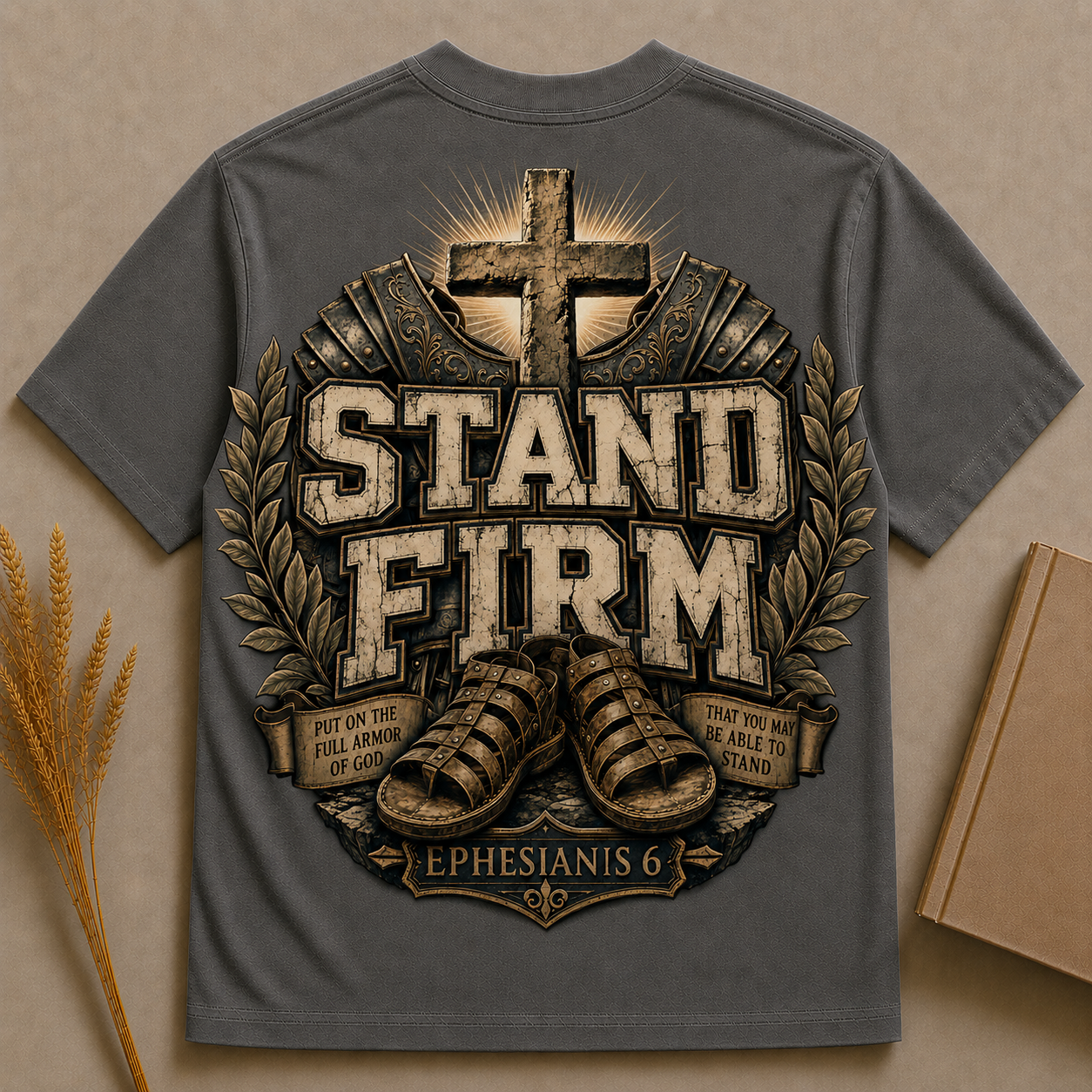 STAND FIRM | EPHESIAN 6 | Christian T-Shirt | Back Print