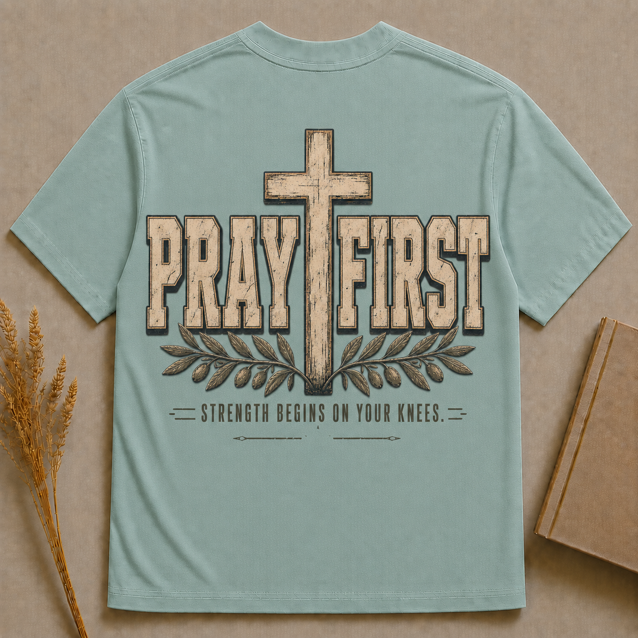PRAYER FIRST | Christian T-Shirt |  Back Print