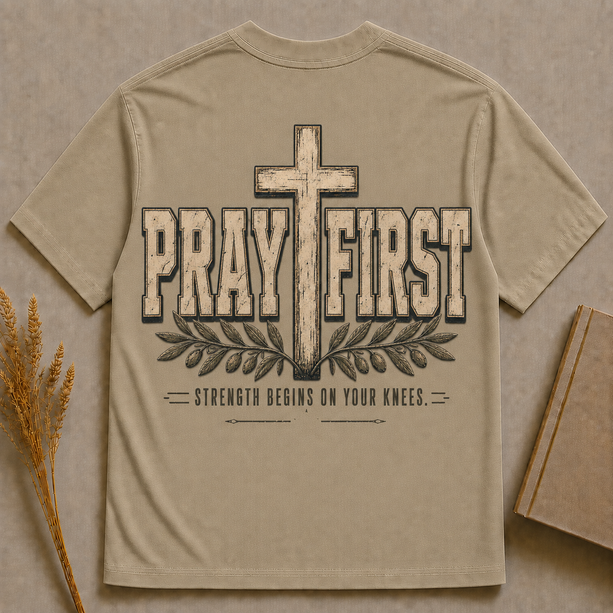 PRAYER FIRST | Christian T-Shirt |  Back Print