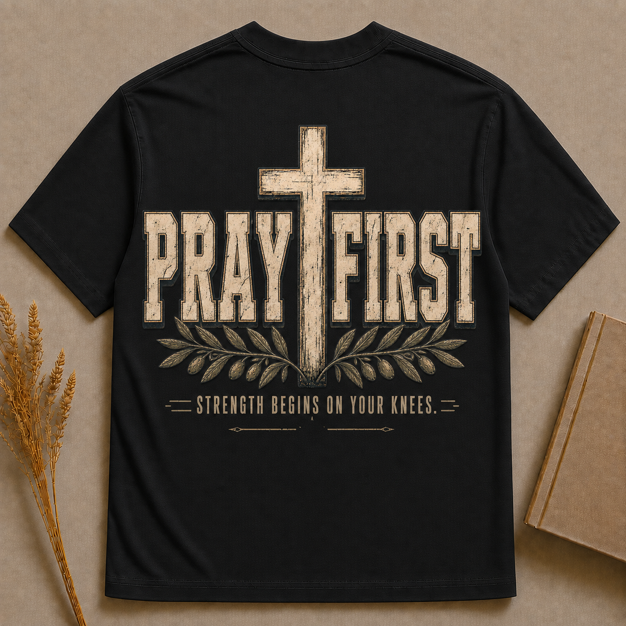 PRAYER FIRST | Christian T-Shirt |  Back Print